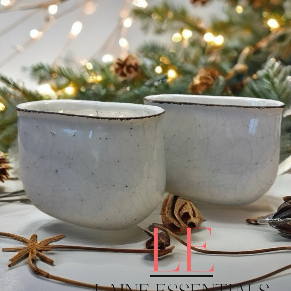 3 wick ceramic scented Candle